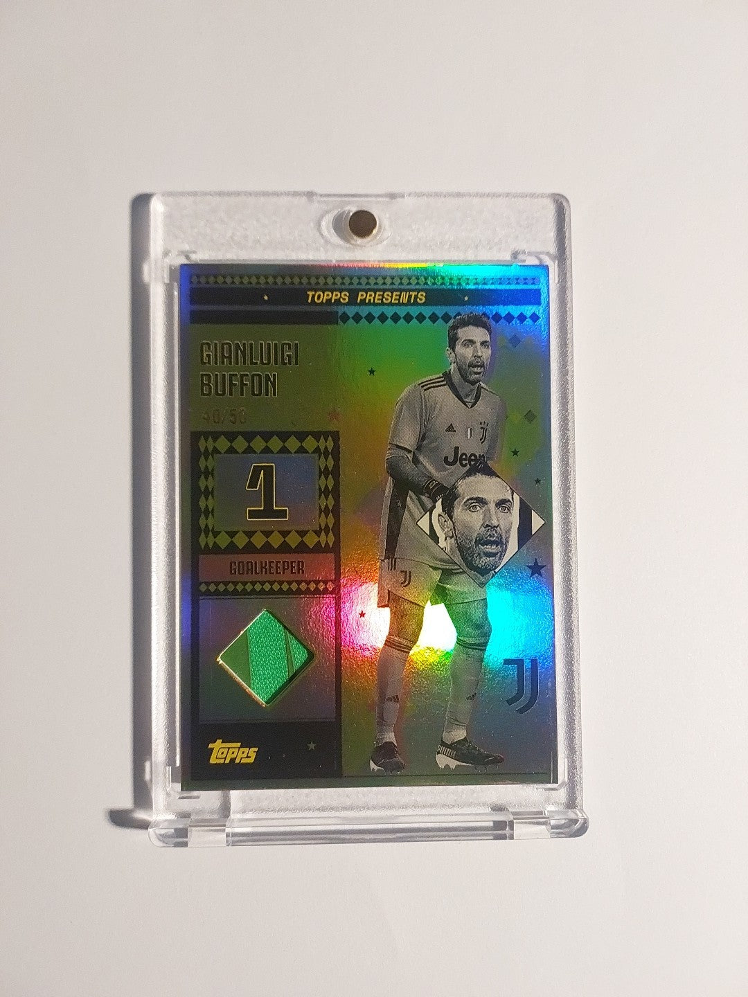 Topps Juventus Turin Team Set 2024-25 Gianluigi Buffon Patch Relic Parallel /50 – Bild 1