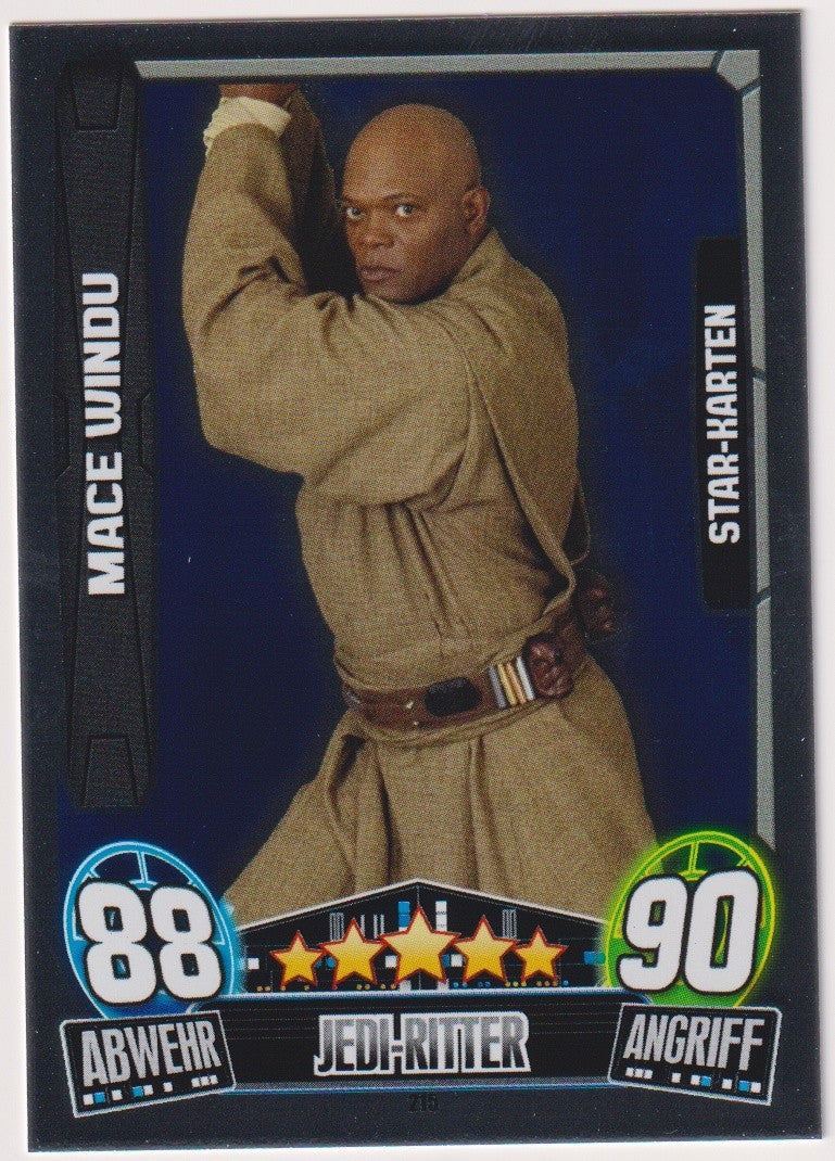 Topps Star Wars 2013 Mace Windu Republik Jedi-Ritter TCG Rare Nr. 215 – Bild 1