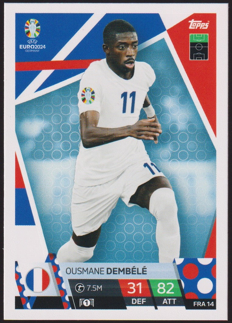 Topps Match Attax 2023-24 Ousmane Dembélé France Parallel Rare – Bild 1