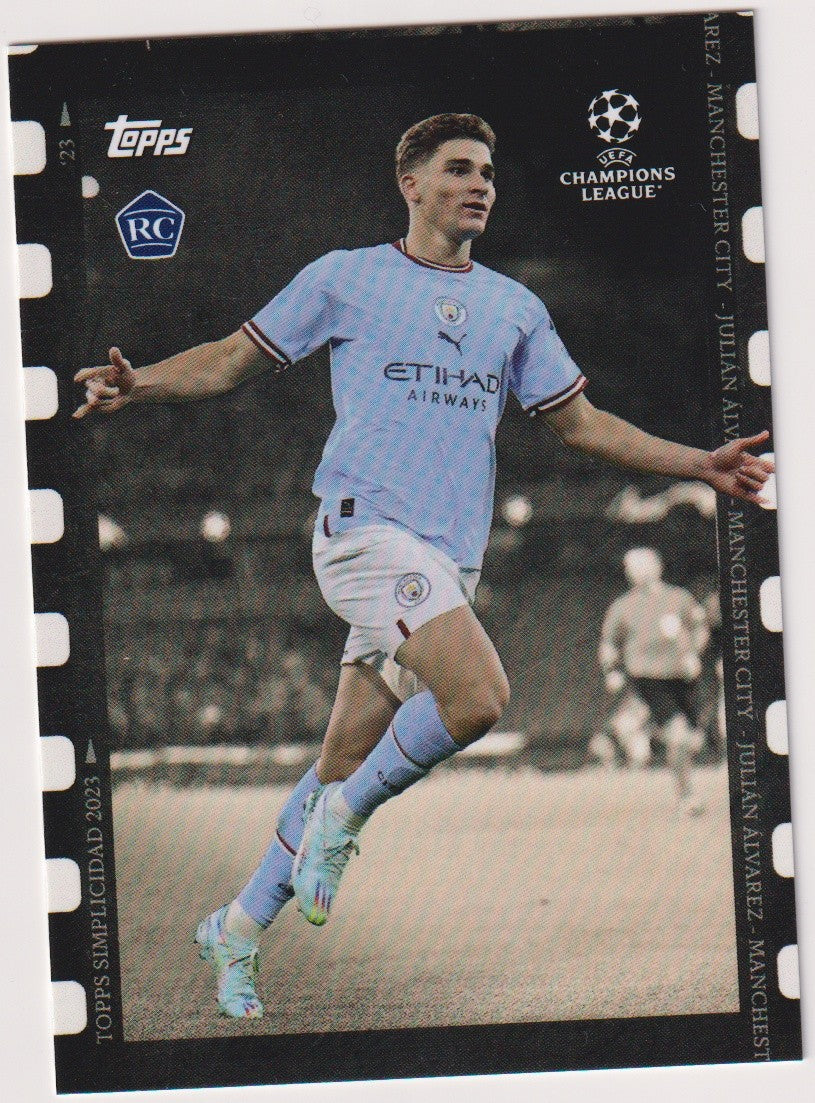 Topps On 2022-23 Julian Alvarez Rookie Manchester City Simplicidad Parallel – Bild 1