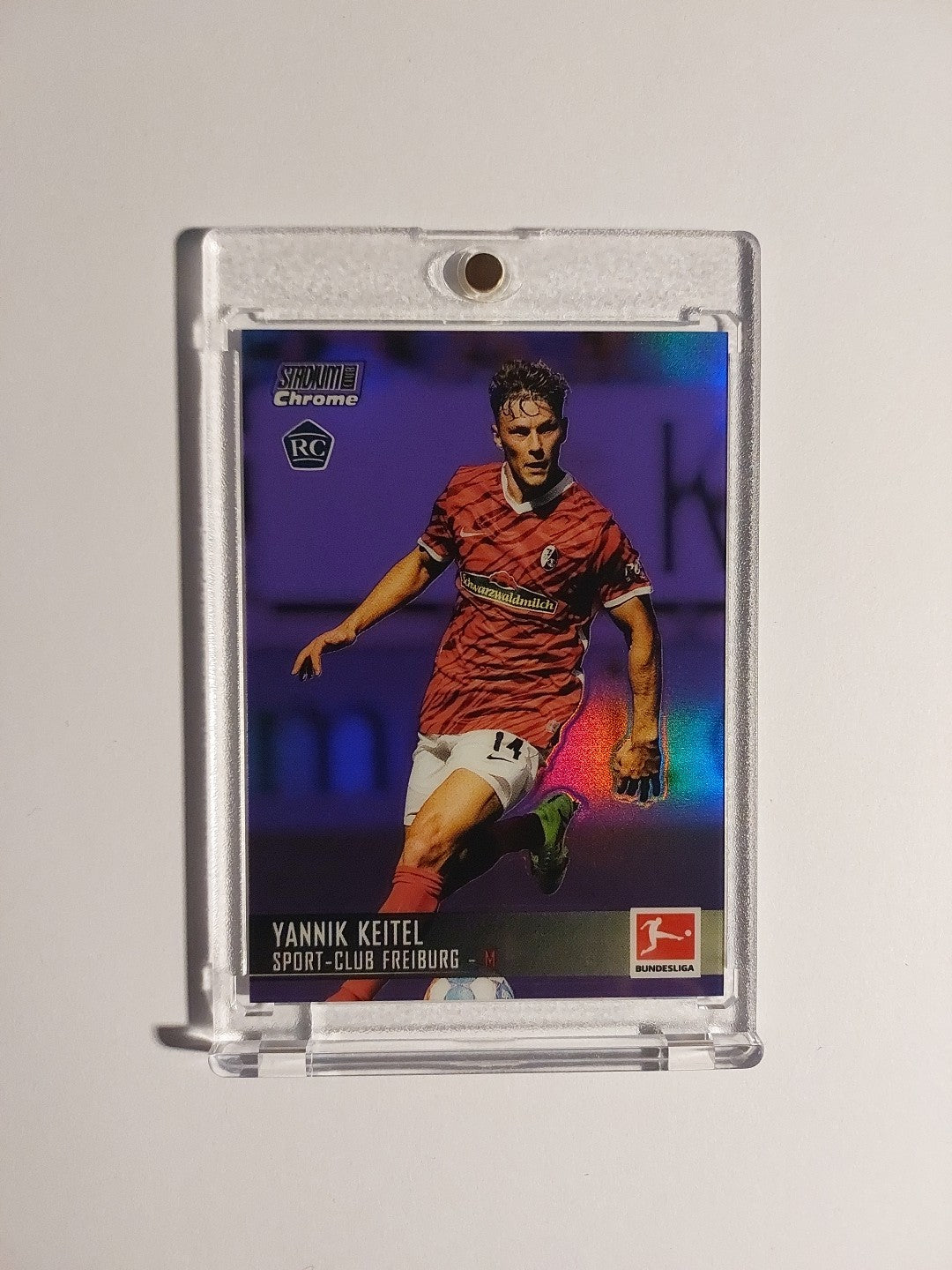 Topps Chrome Bundesliga 2021-22 Yannik Keitel SC Freiburg Parallel 258/299 RC – Bild 1