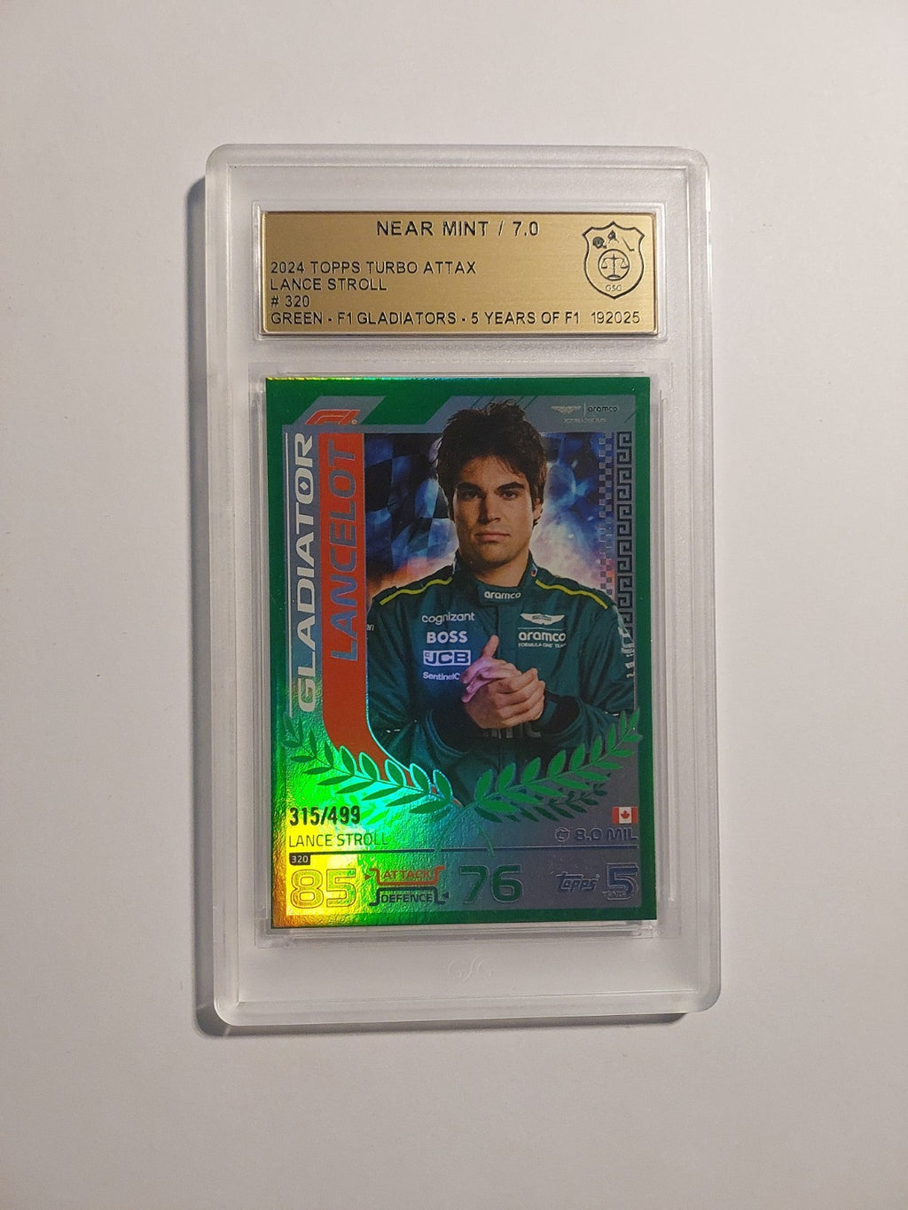 Topps Turbo 2024 Lance Stroll Aston Martin Formel 1 GSG 7 = PSA Parallel 315/499 – Bild 1