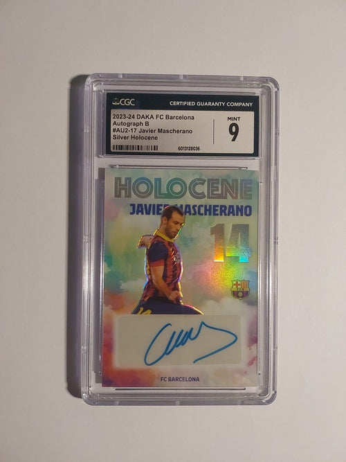Daka 2023-24 Javier Mascherano Auto Barcelona Parallel 47/49 CGC 9 = PSA BGS Hit – Bild 1