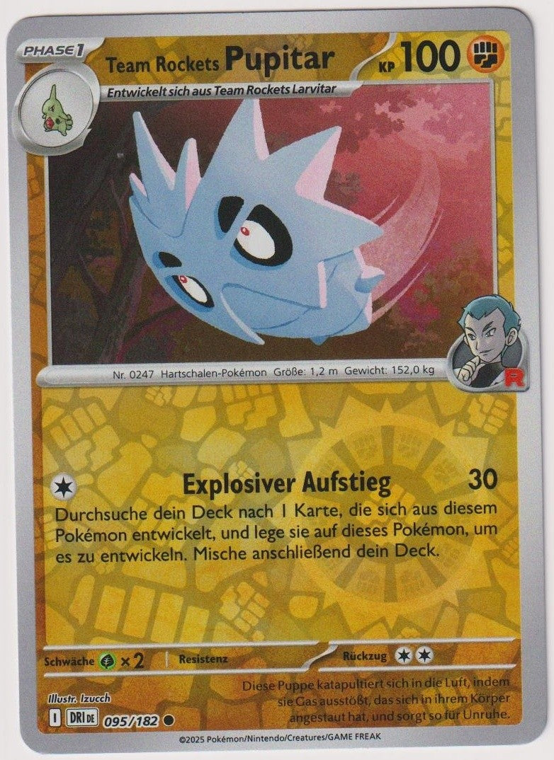 Pokemon TCG Pupitar #95/182 Common (C) Reverse Holo Deutsch 2025 – Bild 1