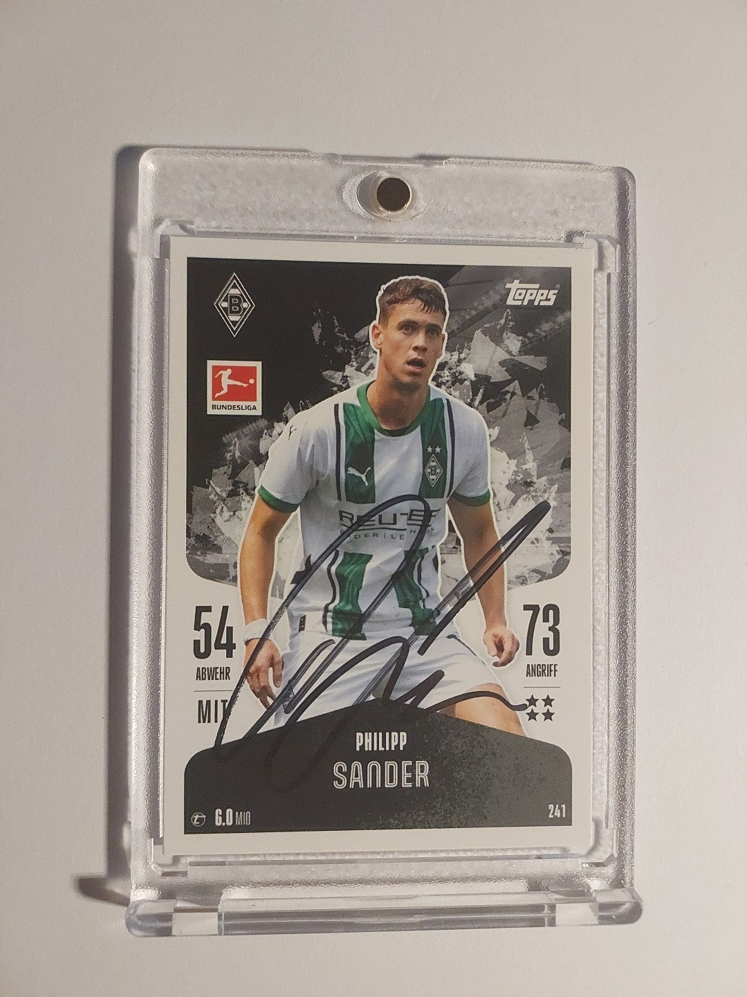 Topps 2024-25 Philipp Sander Mönchengladbach On Card Auto Parallel Ultra Rare – Bild 1
