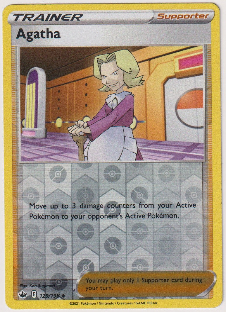 Pokemon TCG Agatha Trainer #129/198 Unommon (U) Reverse Holo Englisch 2021 – Bild 1
