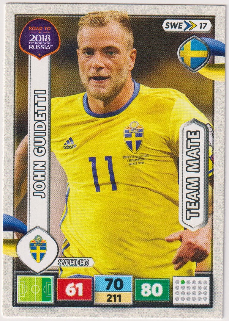 Panini Adrenalyn XL 2017-18 John Guidetti Sweden Road to 2018 FIFA World Cup – Bild 1