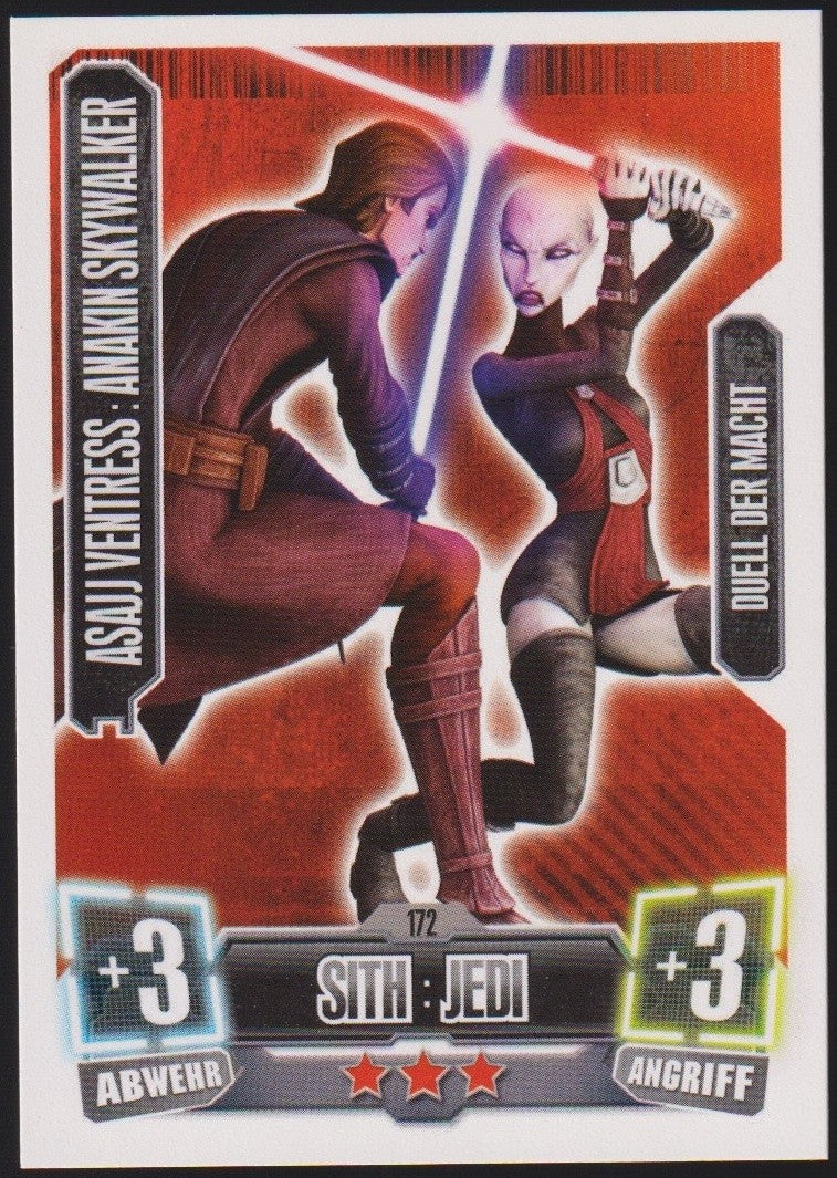 Topps Star Wars 2011 Anakin Skywalker vs Asajj Ventress TCG Rare #172 – Bild 1