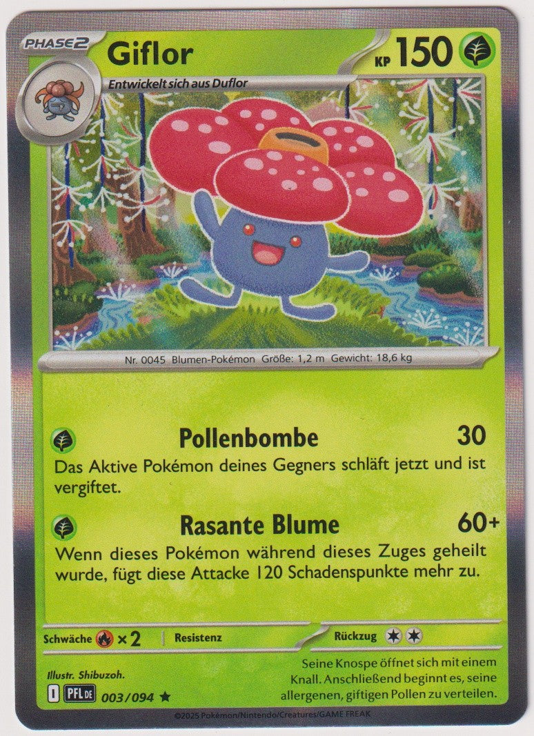 Pokemon TCG Vileplume #3/094 Rare (R) Holo Deutsch 2025 – Bild 1