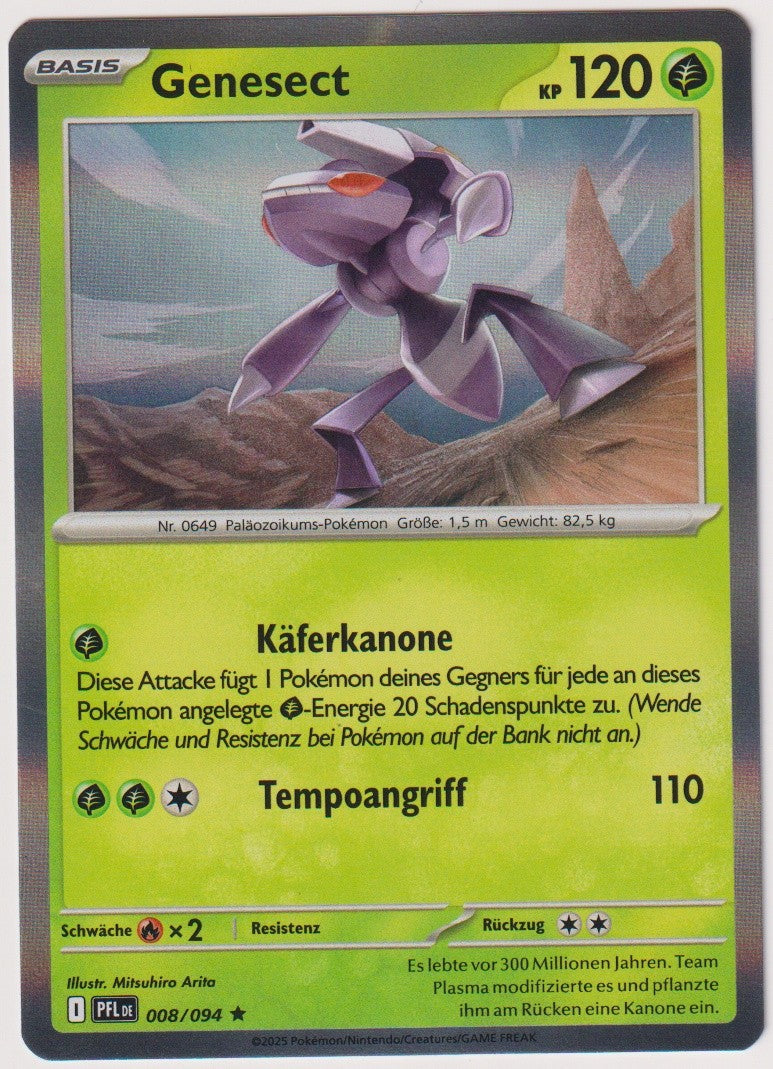 Pokemon TCG Genesect #8/094 Rare (R) Holo Deutsch 2025 – Bild 1
