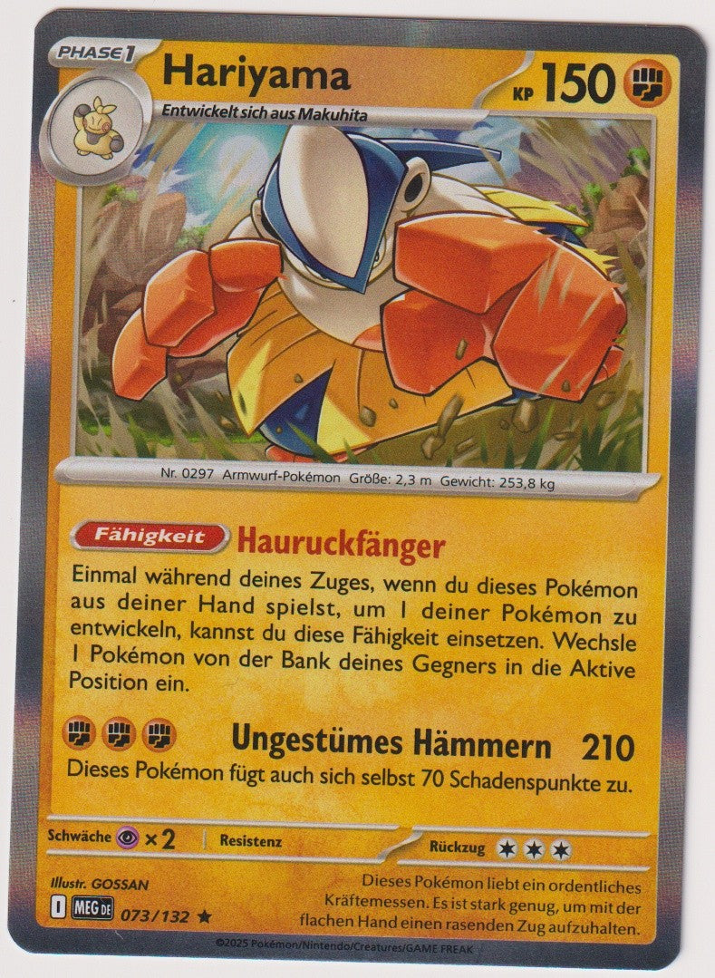 Pokemon TCG Hariyama #73/132 Rare (R) Holo Deutsch 2025 – Bild 1