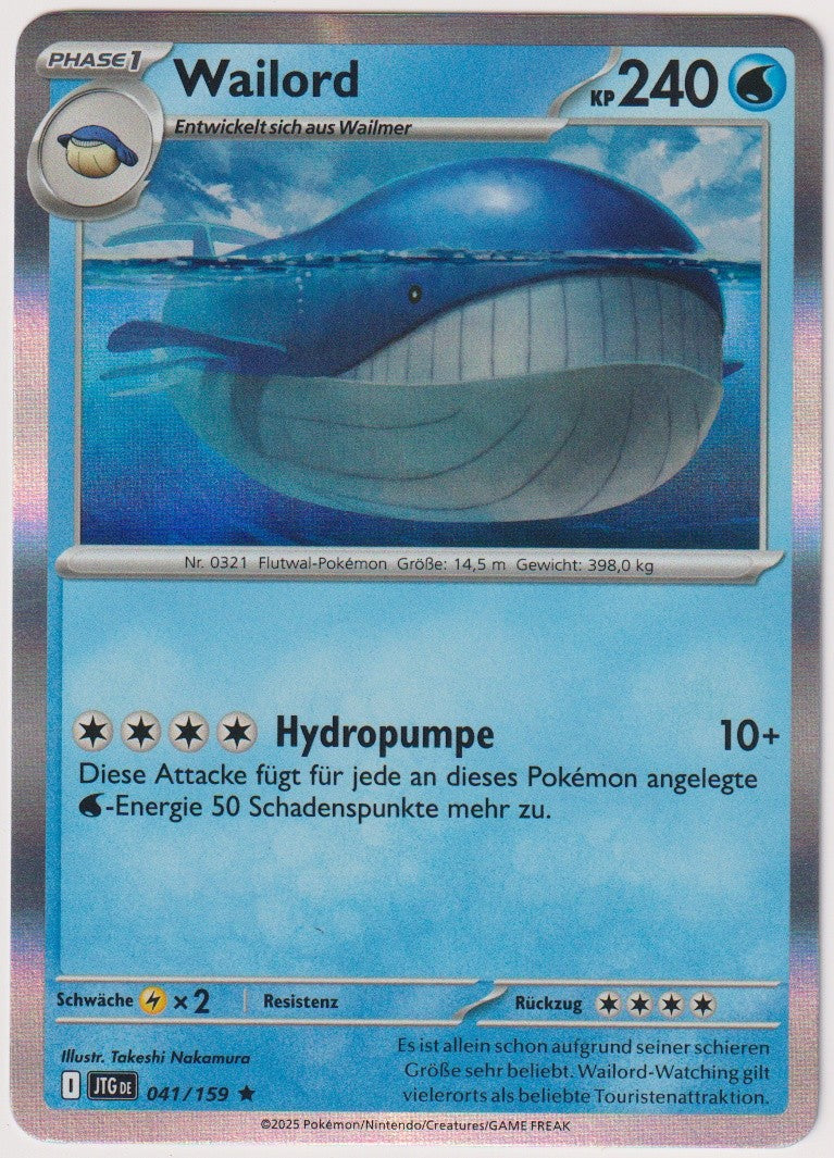 Pokemon TCG Wailord #41/159 Rare (R) Holo Deutsch 2025 – Bild 1