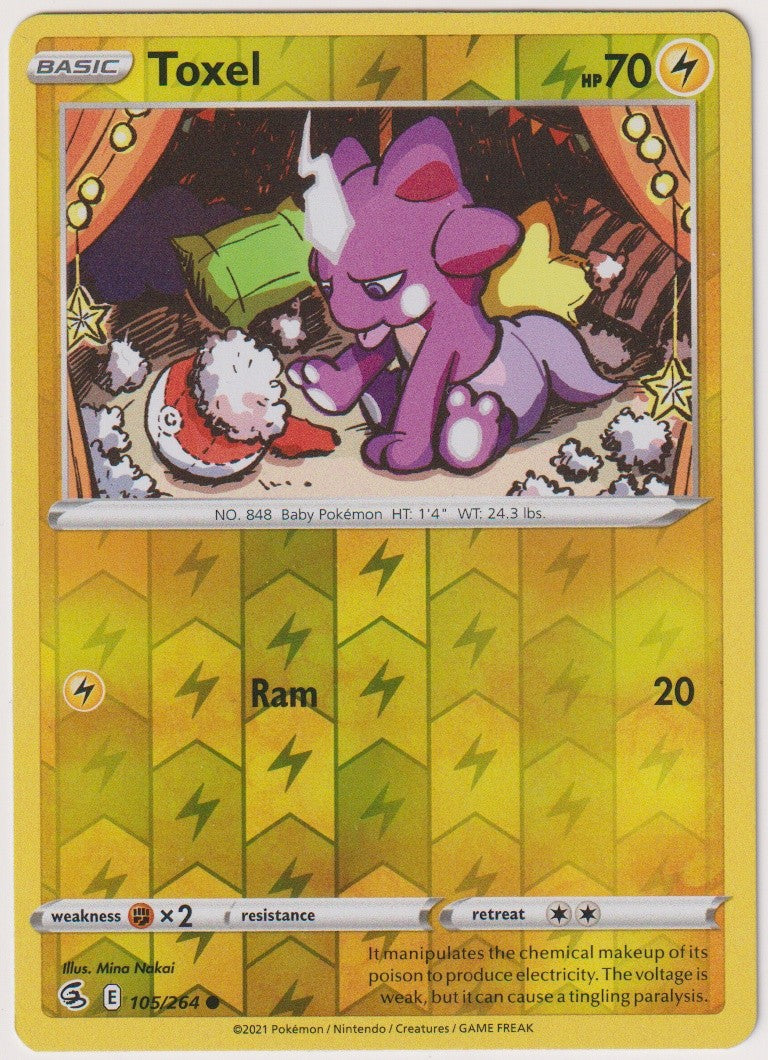 Pokemon TCG Toxel #105/264 Common (C) Reverse Holo Englisch 2021 – Bild 1