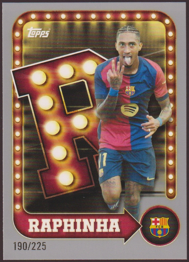 Topps 2024-25 Raphinha FC Barcelona Parallel 190/225 Rare – Bild 1