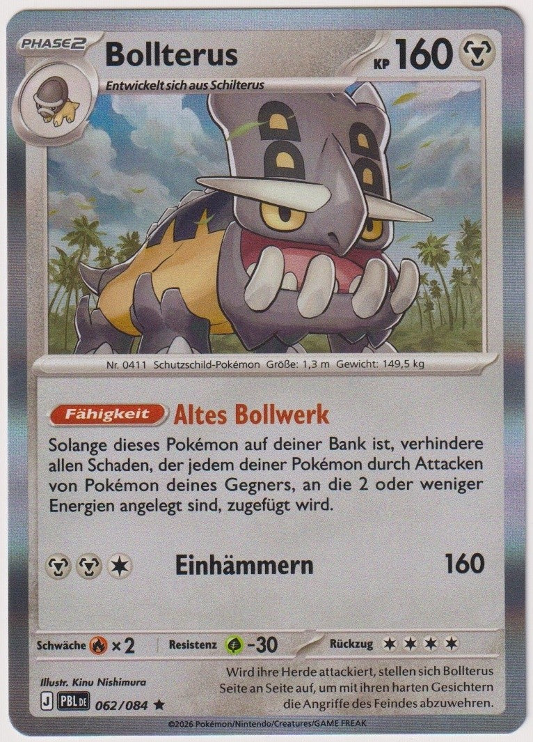 Pokemon TCG Bastiodon #62/084 Rare (R) Holo Deutsch 2026 – Bild 1