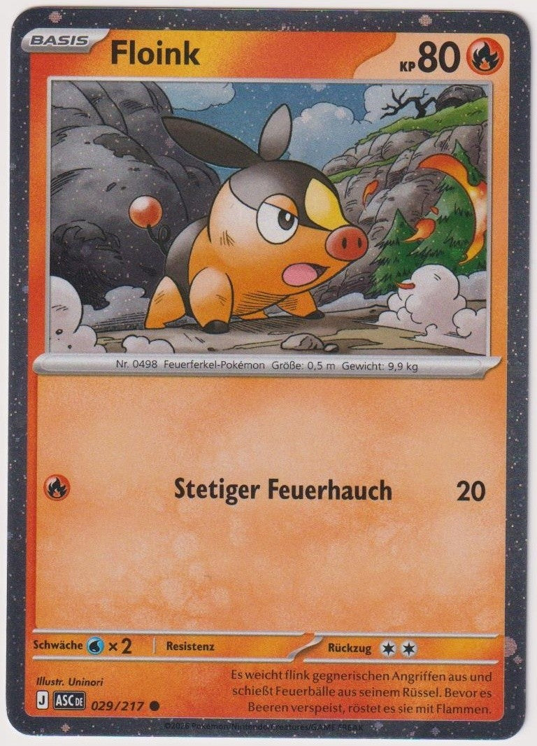 Pokemon TCG Tepig #29/217 Common (C) Cosmos Holo Deutsch 2026 – Bild 1