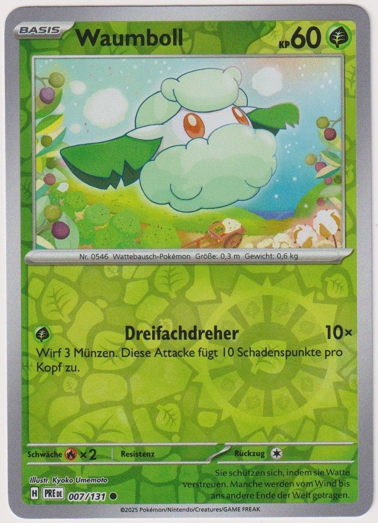 Pokemon TCG Cottonee #7/131 Common (C) Reverse Holo Deutsch 2025 – Bild 1