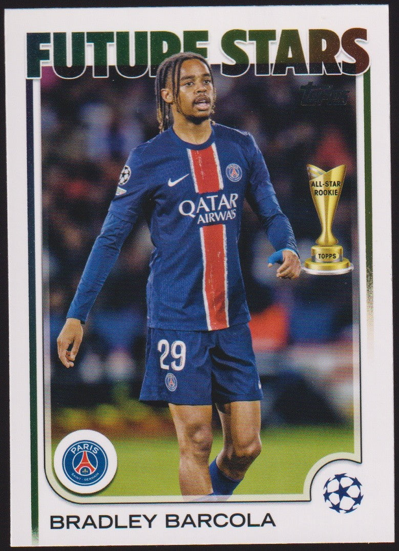 Topps 2024-25 Bradley Barcola Rookie Paris Saint-Germain UEFA Champions League – Bild 1