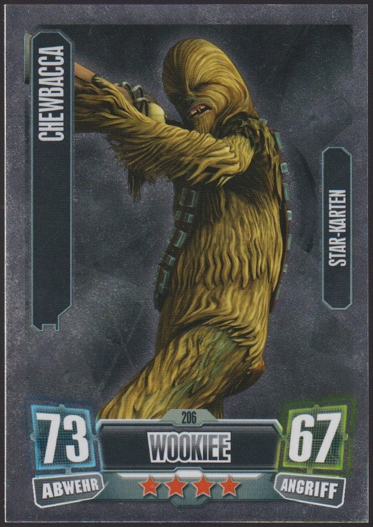 Topps Star Wars 2011 Chewbacca Wookie Republik TCG Rare #206 – Bild 1