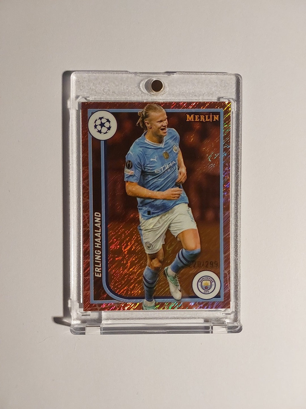Topps Merlin 2024-25 Erling Haaland Manchester City Parallel 220/299 Refractor – Bild 1