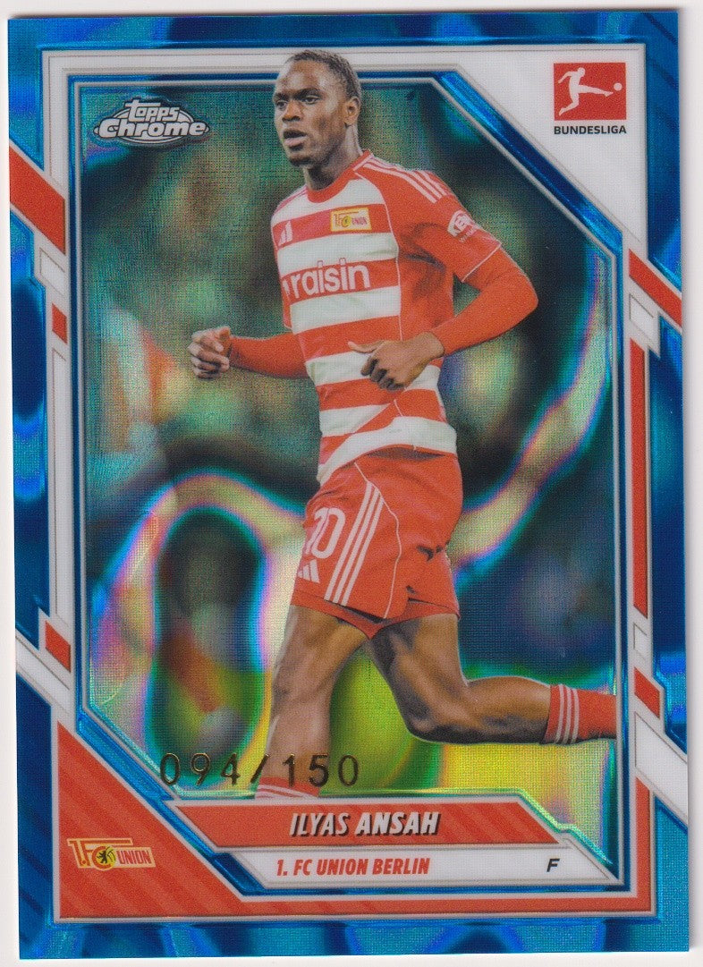 Topps Chrome 2024-25 Ilyas Ansah 1. FC Union Berlin BUNDESLIGA Parallel 94/150 – Bild 1