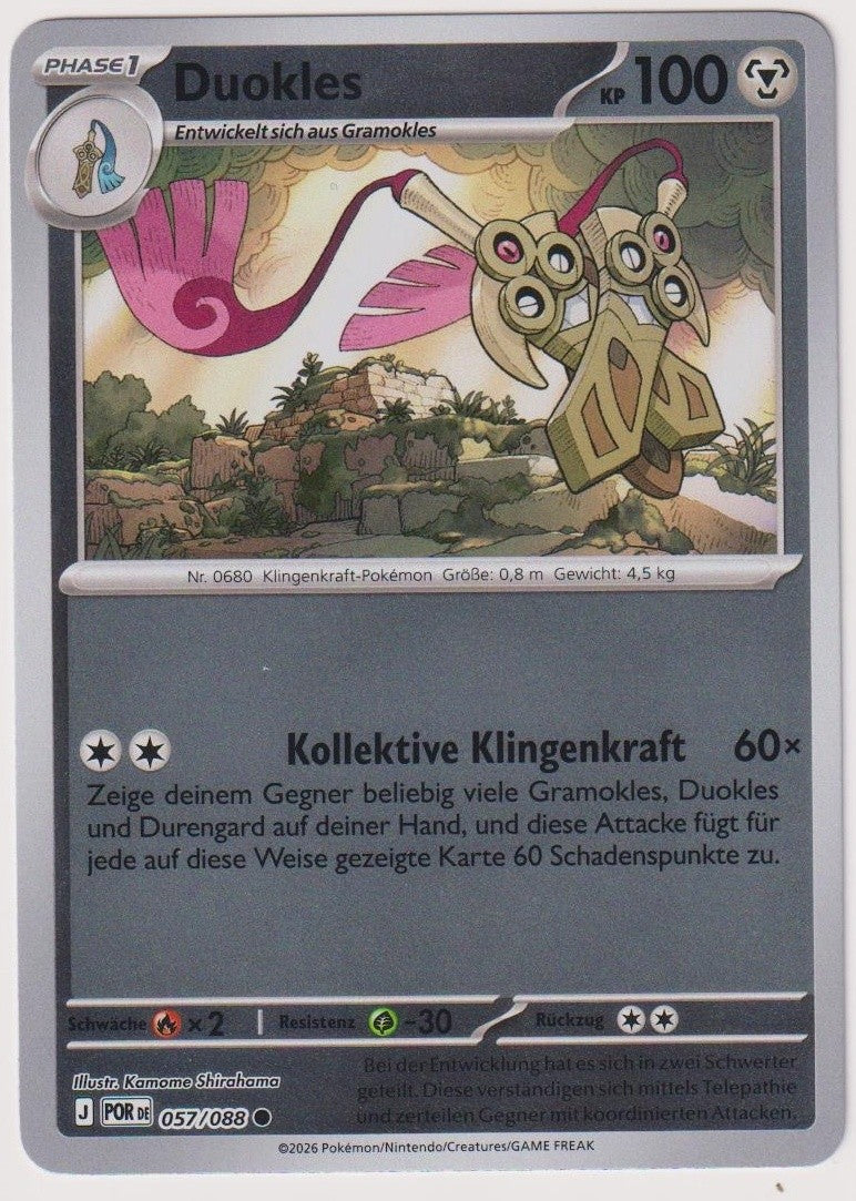 Pokemon TCG Doublade #57/088 Common (C) Reverse Holo Deutsch 2026 – Bild 1