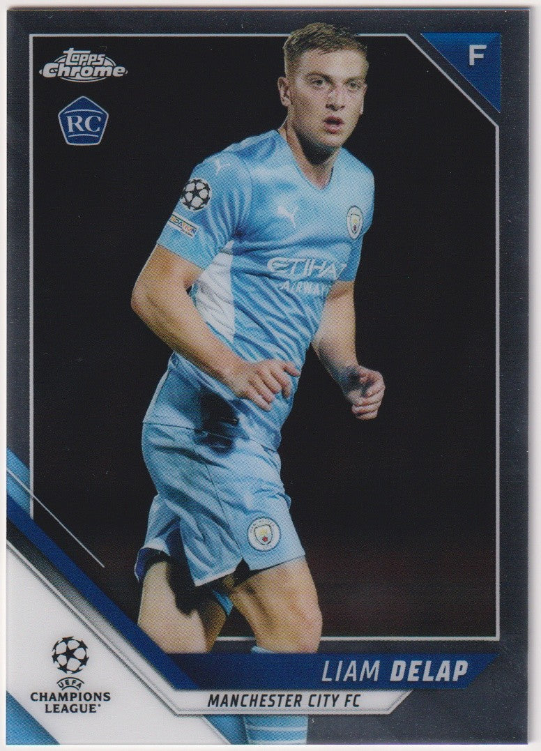 Topps Chrome Champions 2021-22 Liam Delap Rookie Manchester City FC Parallel – Bild 1