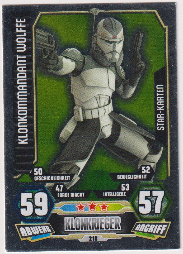 Topps Star Wars 2012 KLONKOMMANDANT WOLFFE Republik TCG Rare #218 – Bild 1