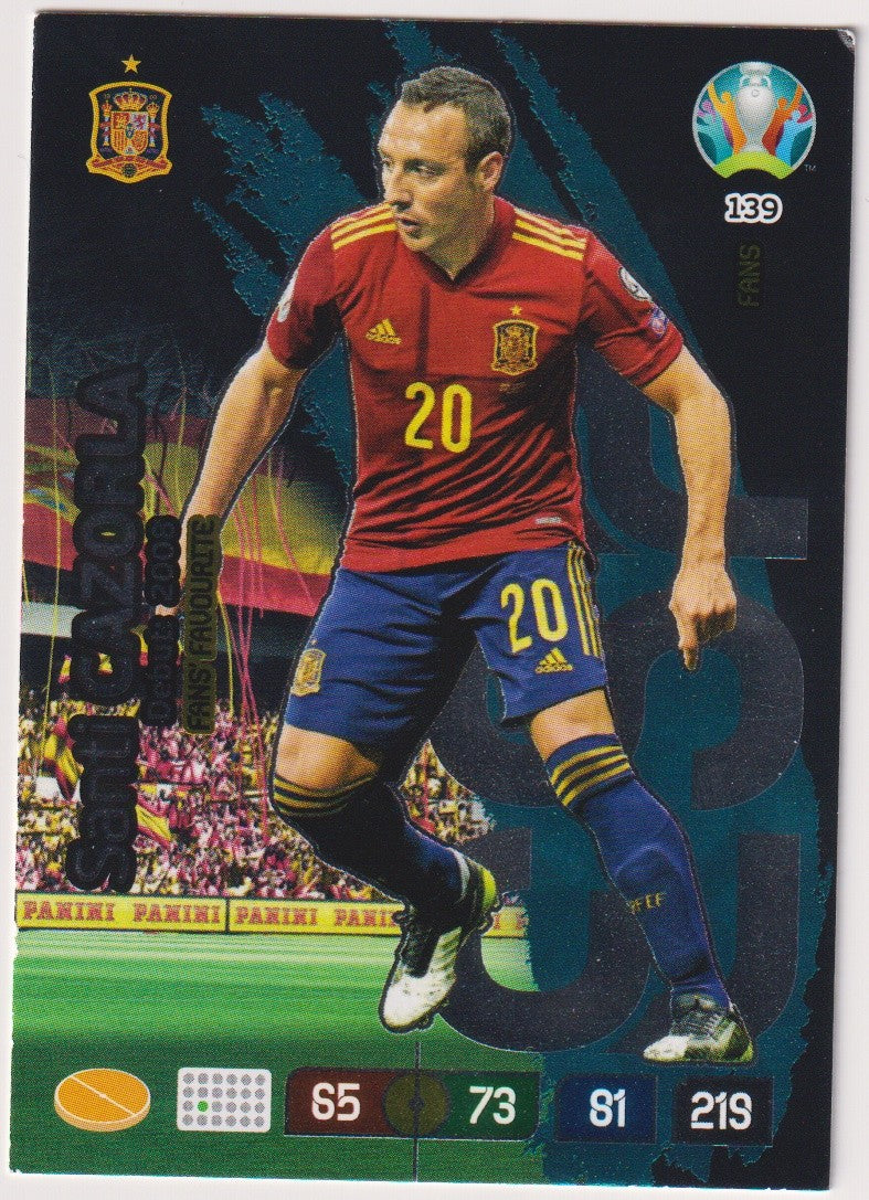 Panini Adrenalyn XL Santi Cazorla Spanien UEFA EURO 2020 Parallel Rare 139 – Bild 1