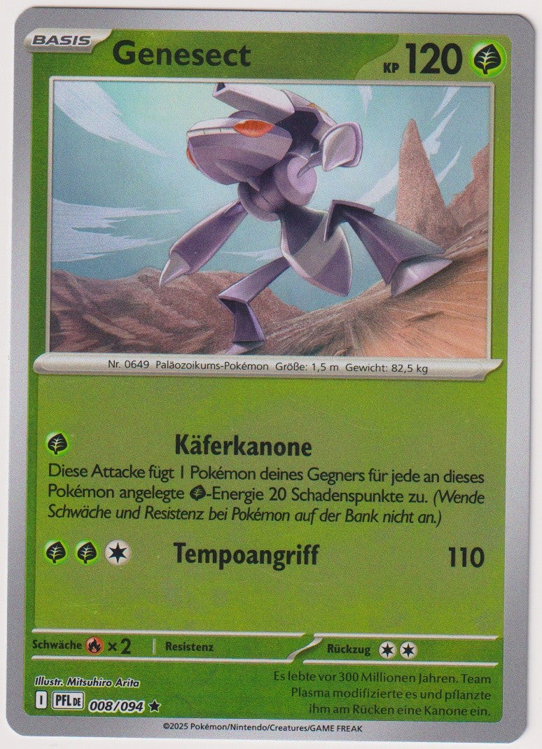 Pokemon TCG Genesect #8/094 Rare (R) Reverse Holo Deutsch 2025 – Bild 1