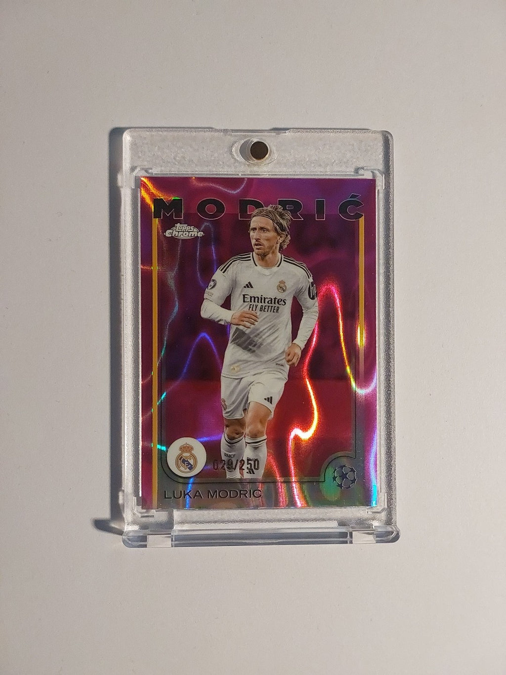 Topps UCC Flagship 2024-25 Luka Modric Real Madrid Parallel 29/250 Refractor – Bild 1