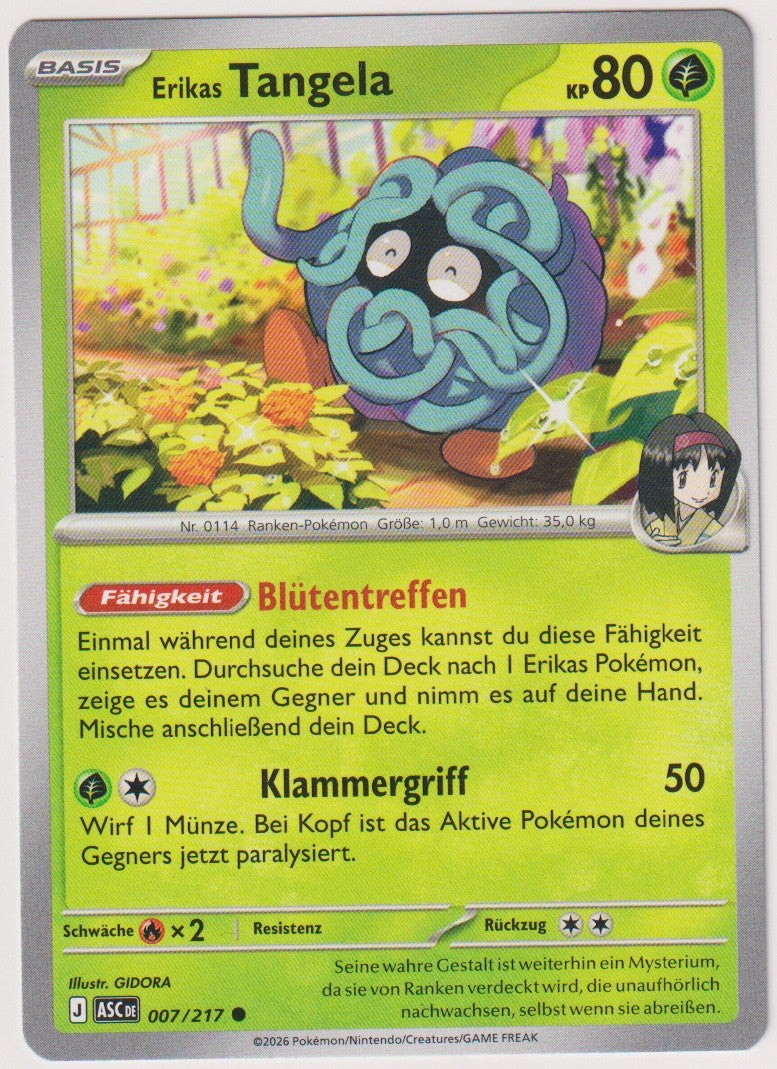 Pokemon TCG Erikas Tangela #007/217 Common (C) Deutsch 2026 – Bild 1
