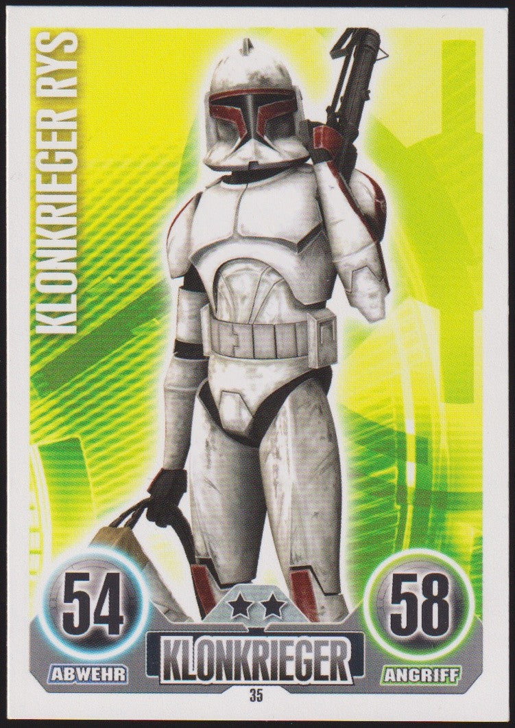 Topps Star Wars 2010 Klonkrieger Rys Republik Klonkrieger TCG Rare – Bild 1