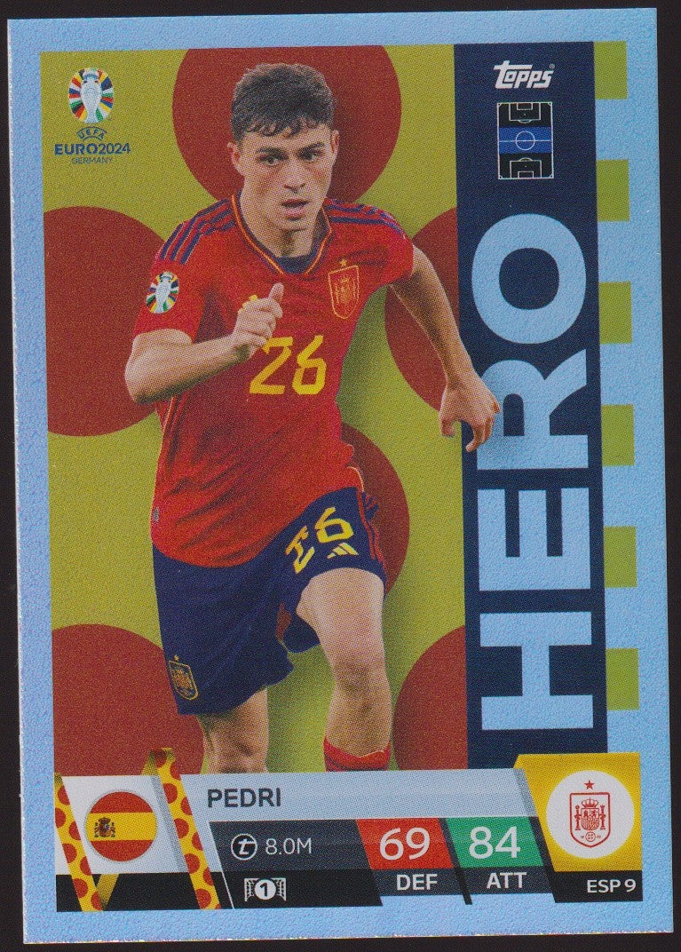 Topps Match Attax 2023-24 Pedri Spanien Parallel Rare – Bild 1