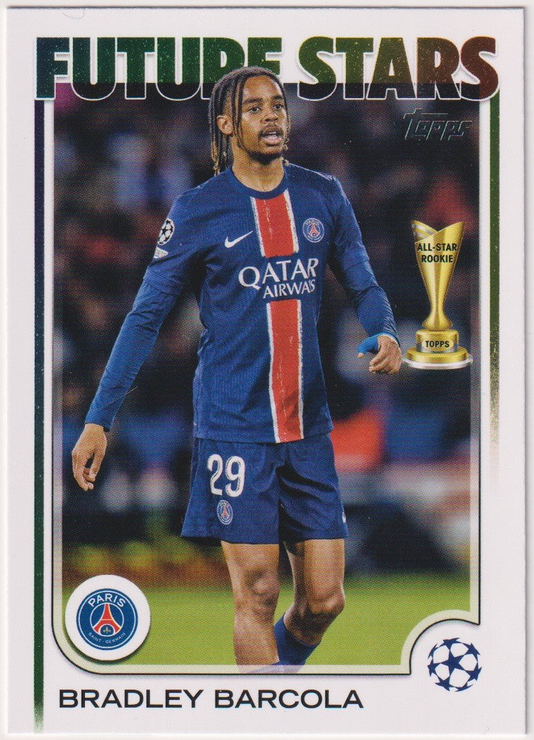 Topps Future Stars 2025-26 Bradley Barcola Rookie Paris Saint-Germain UEFA – Bild 1