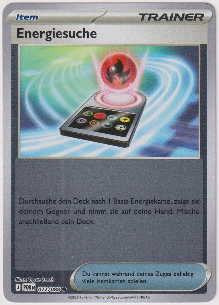 Pokemon TCG Energy Searcher #072/088 Common (C) Reverse Holo Deutsch 2026 – Bild 1