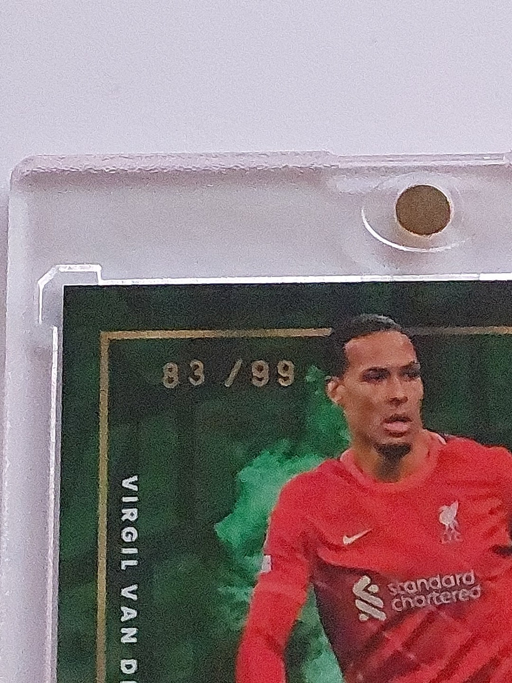 Topps UCC 2021-22 Virgil Van Dijk Liverpool Green Parallel 83/99 Ultra Rare Hit – Bild 2