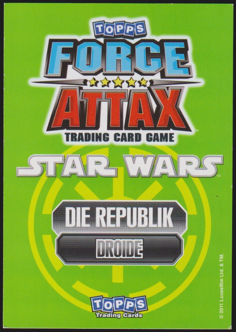 Topps Star Wars 2011 C-3PO & R2-D2 Republik Droide TCG Rare – Bild 2
