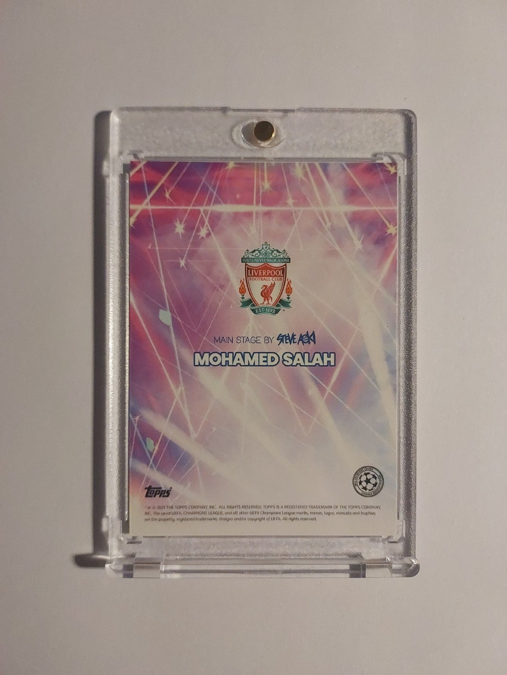 Topps Steve Aoki 2020-21 Mohamed Salah Liverpool Legend Parallel Ultra Rare Hit – Bild 2