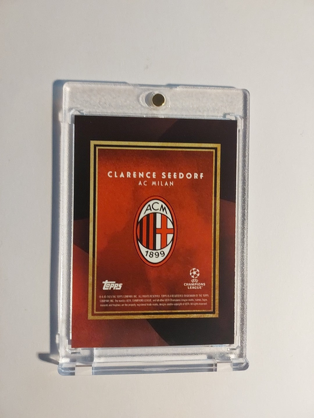 Topps UCC Deco 2023-24 Clarence Seedorf AC Mailand Frankreich Parallel Rare Hit – Bild 2