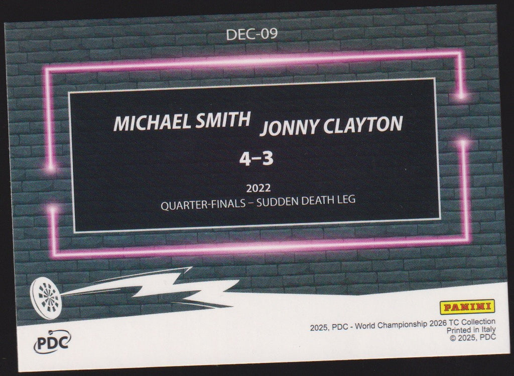 Panini PDC World Championship Michael Smith & Jonny Clayton Refractor Parallel – Bild 2