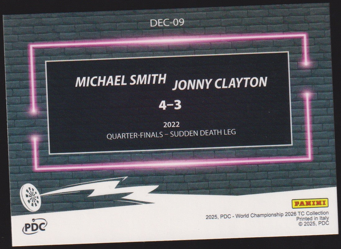 Panini PDC World Championship Michael Smith & Jonny Clayton Refractor Parallel – Bild 2