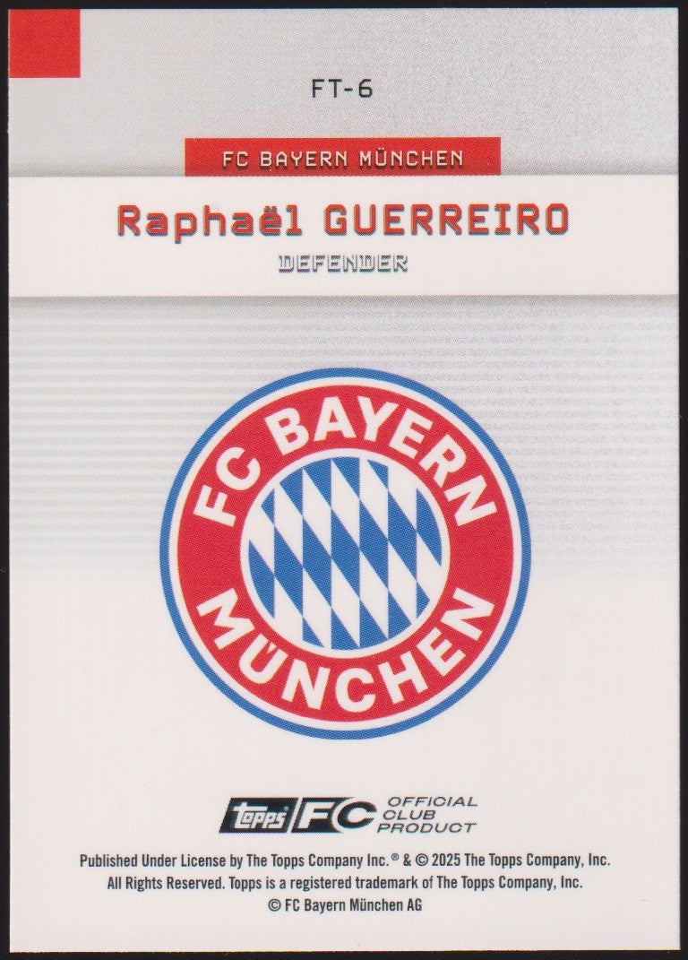 Topps 2024-25 Raphael Guerreiro FC Bayern München Parallel 24/75 Refractor – Bild 2