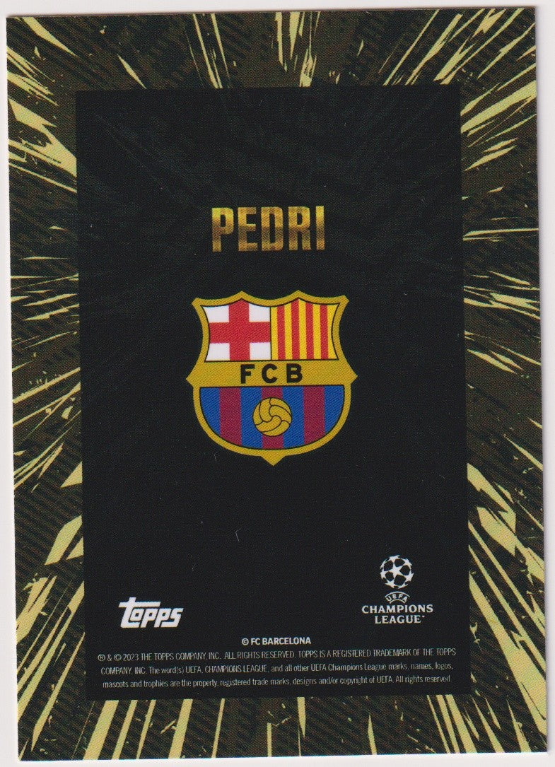 Topps Champions League Pedri FC Barcelona X Whip Parallel Rare – Bild 2