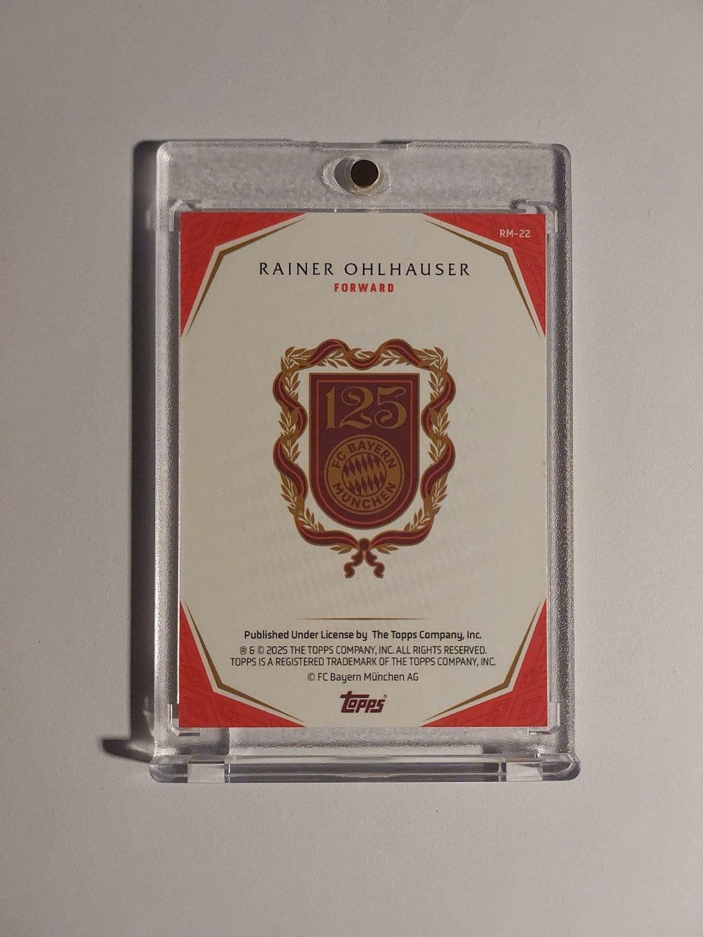 Topps 125 Jahre Bayern München 2024-25 Rainer Ohlhauser Parallel 7/33 Refractor – Bild 2