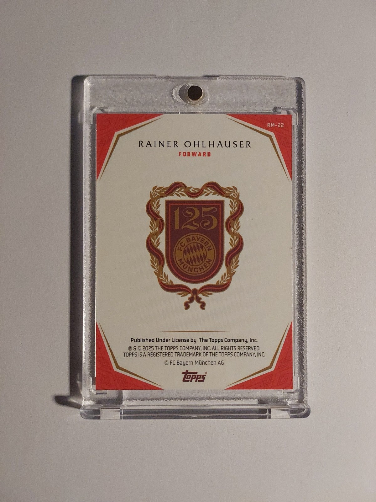 Topps 125 Jahre Bayern München 2024-25 Rainer Ohlhauser Parallel 7/33 Refractor – Bild 2