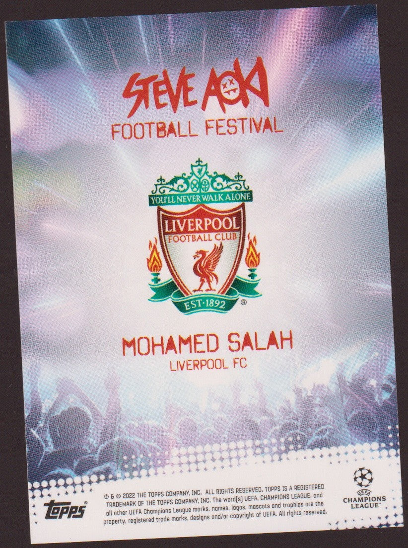 Topps Steve Aoki Football Festival 2021-22 Mohamed Salah Liverpool FC Parallel – Bild 2