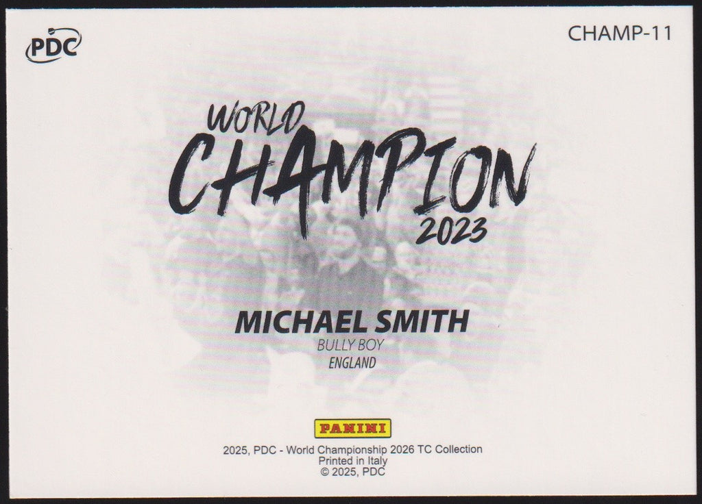 Panini PDC World Championship 2026 Michael Smith "Bully Boy" Refractor Parallel – Bild 2