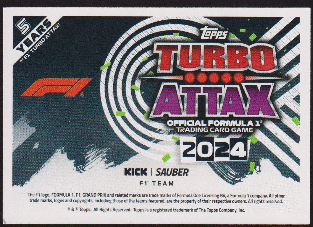 Topps Turbo 2024 KICK | SAUBER Official Formula 1 Trading Card Game Parallel – Bild 2
