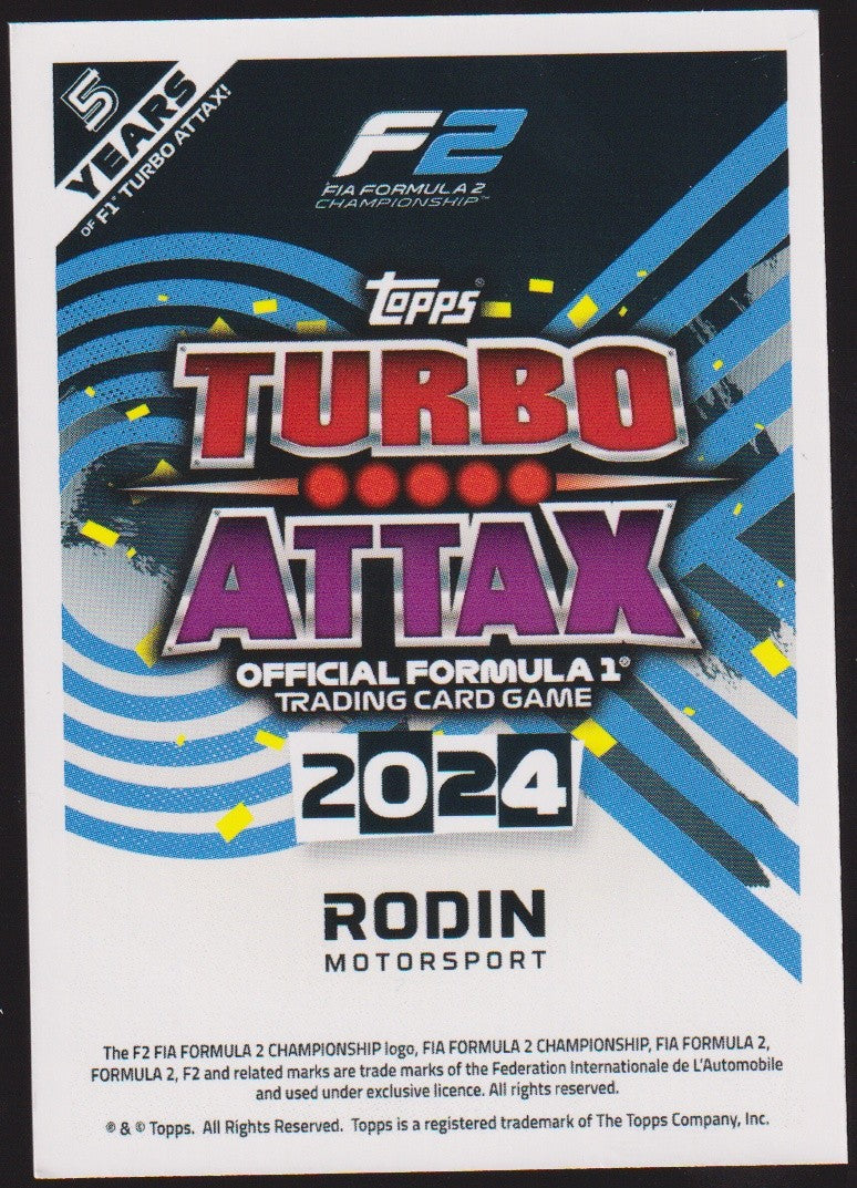 Pirelli FIA 2024 Zane Maloney Rodin Motorsport Topps Turbo Attax Parallel – Bild 2